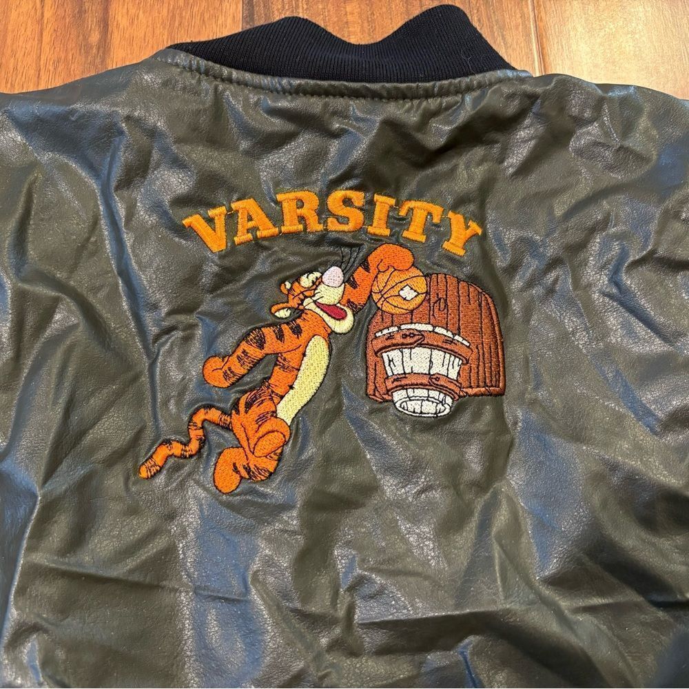 Disney Tigger Varsity Jacket in Black with Orange Embroidery